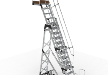 Railed  Maintanence and Repair Platform Ladder
